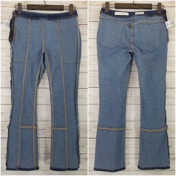 Pilcro Anthropologie Womens Size 26 Utility High Rise Crop Bootcut Denim Jeans - Picture 3 of 11